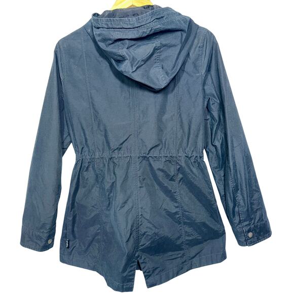 Abercrombie & Fitch Navy Blue Hooded Utility Anorak Rain Jacket Coat Womens Sz S - Picture 2 of 13